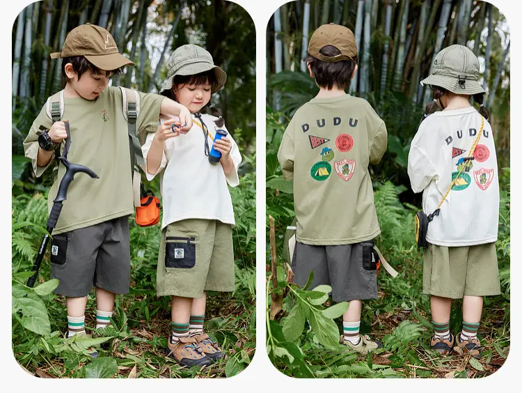 Dudujia Grey T-shirt for Boys Summer Camping Style — feature 15