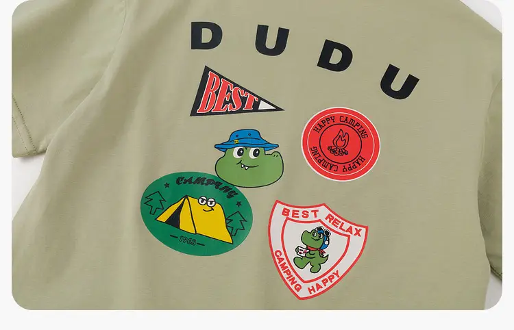 Dudujia Grey T-shirt for Boys Summer Camping Style — feature 21
