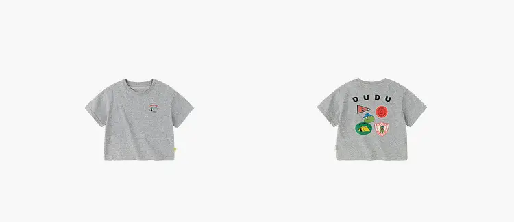 Dudujia Grey T-shirt for Boys Summer Camping Style — feature 9