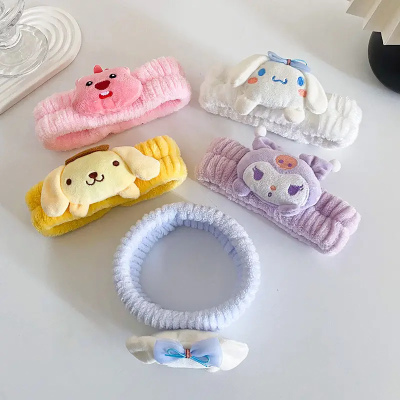 Plush Yugui Hair Band with Bow for Girls