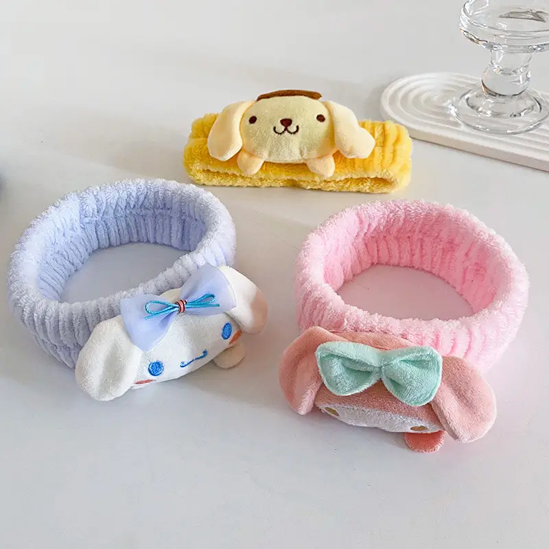 Plush Yugui Hair Band with Bow for Girls