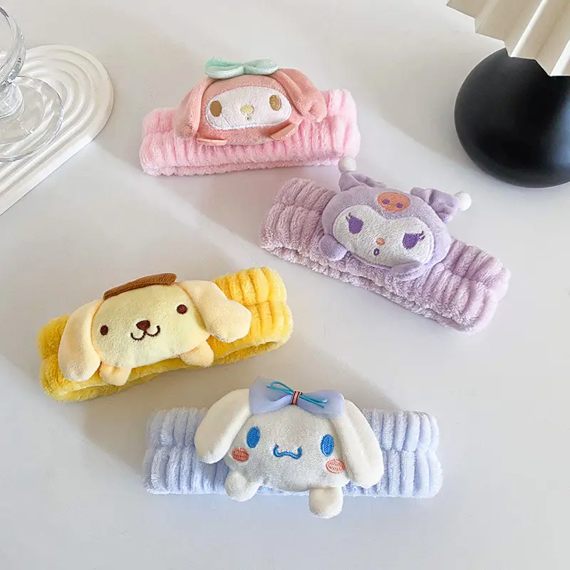 Plush Yugui Hair Band with Bow for Girls