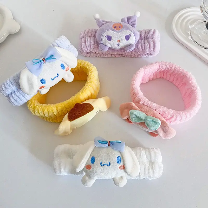 Plush Yugui Hair Band with Bow for Girls