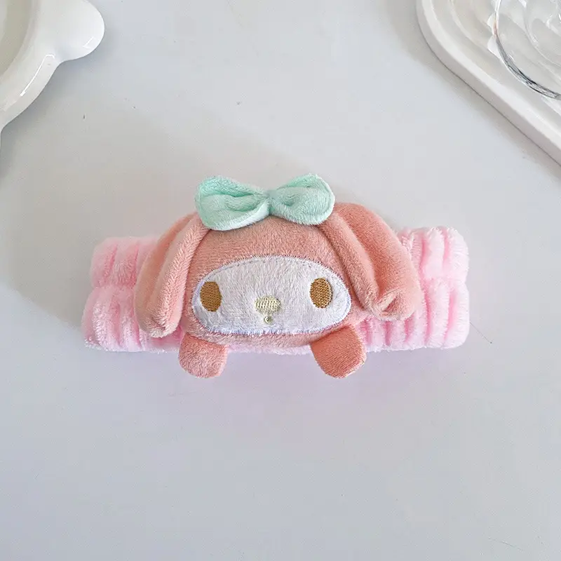 Plush Yugui Hair Band with Bow for Girls