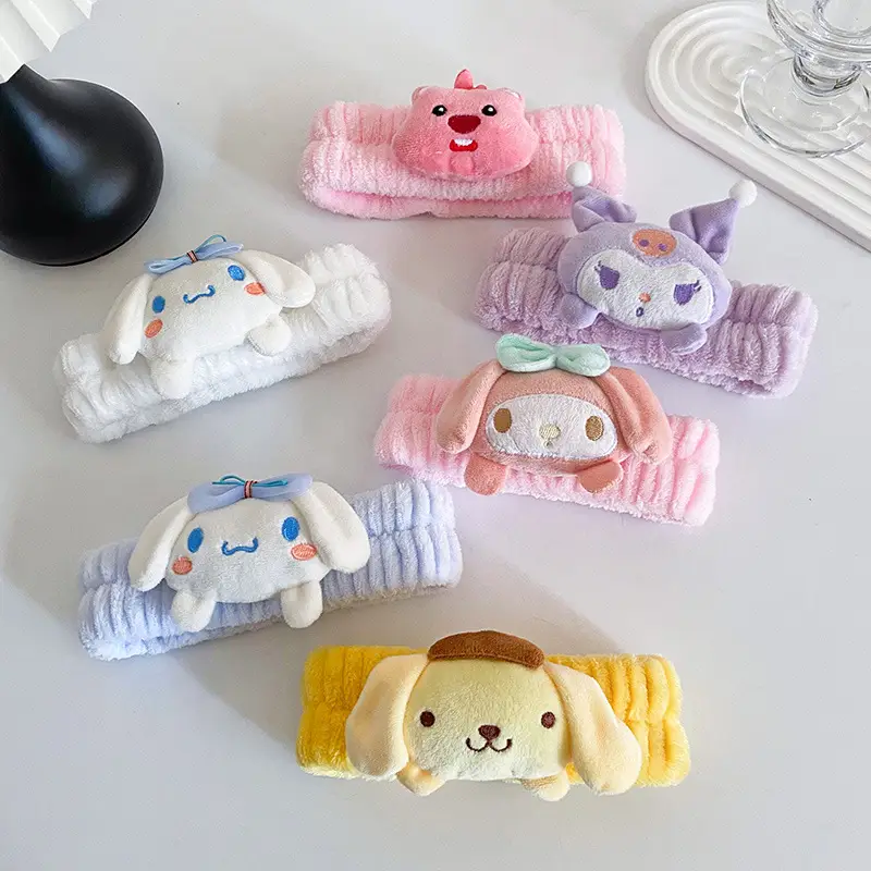 Plush Yugui Hair Band with Bow for Girls