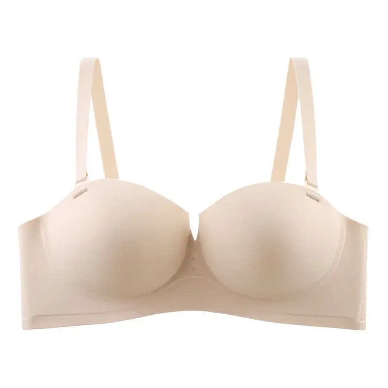 Women's Half Cup Bra Steel Ring Closure, Seamless, Anti-Sagging