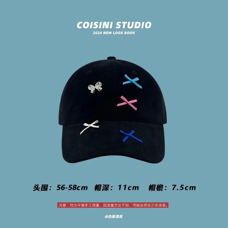 Bow Cap Women Summer Casual Baseball Hat 56-58cm - Image 35