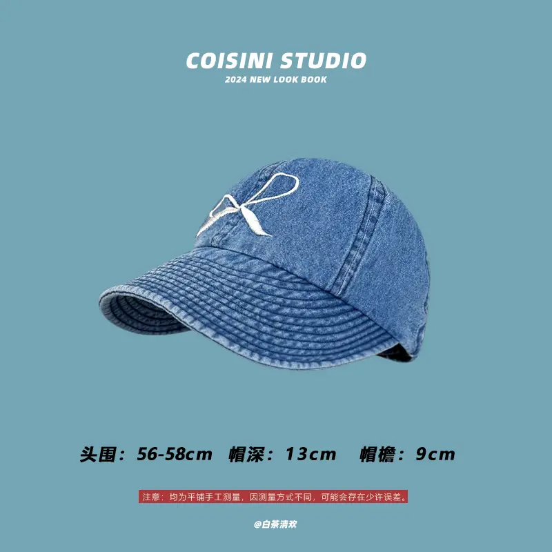 Bow Cap Women Summer Casual Baseball Hat 56-58cm - Image 39