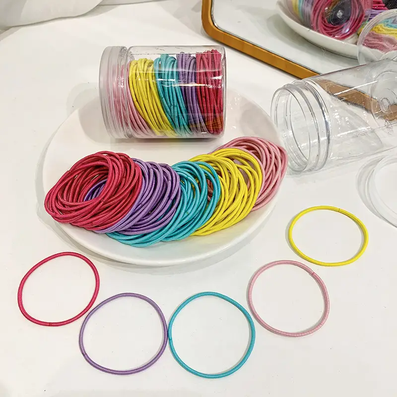 100 Pcs Colorful Hair Ties for Women