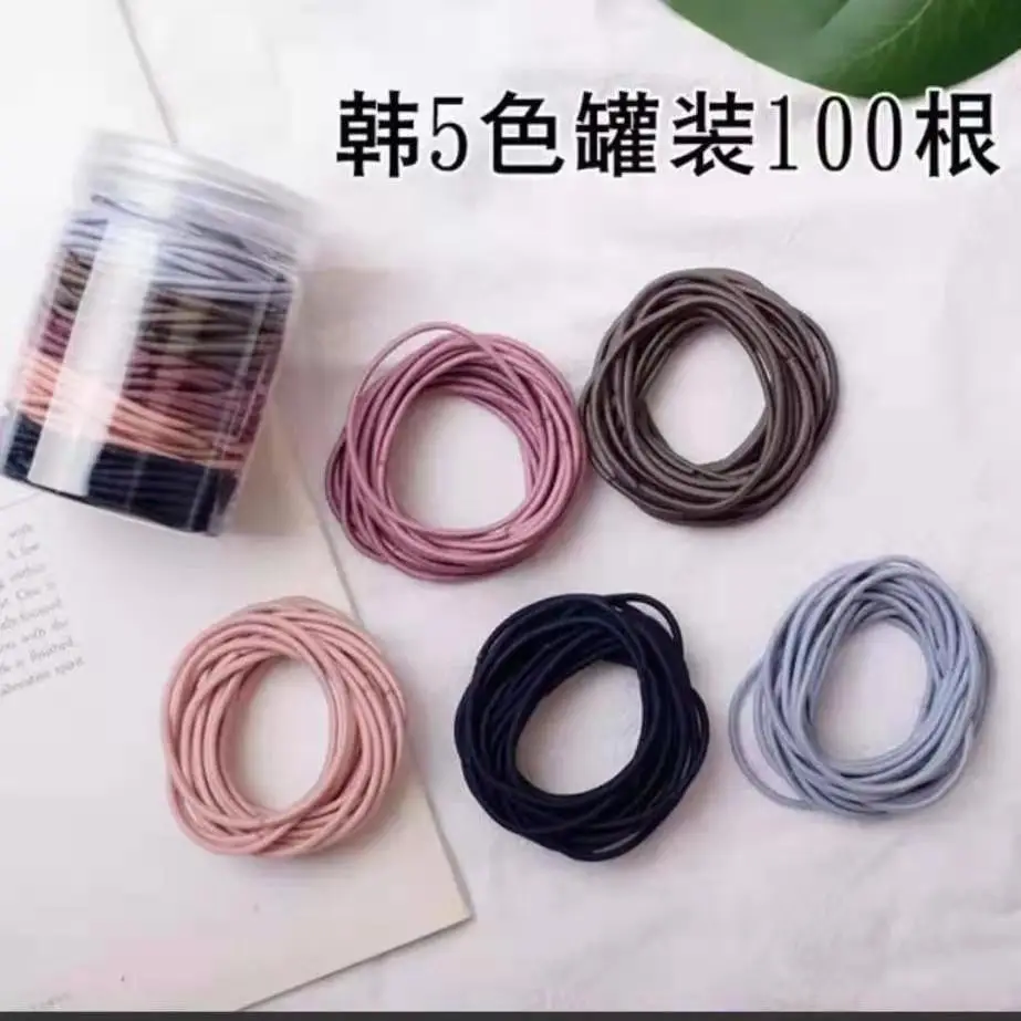 100 Pcs Colorful Hair Ties for Women