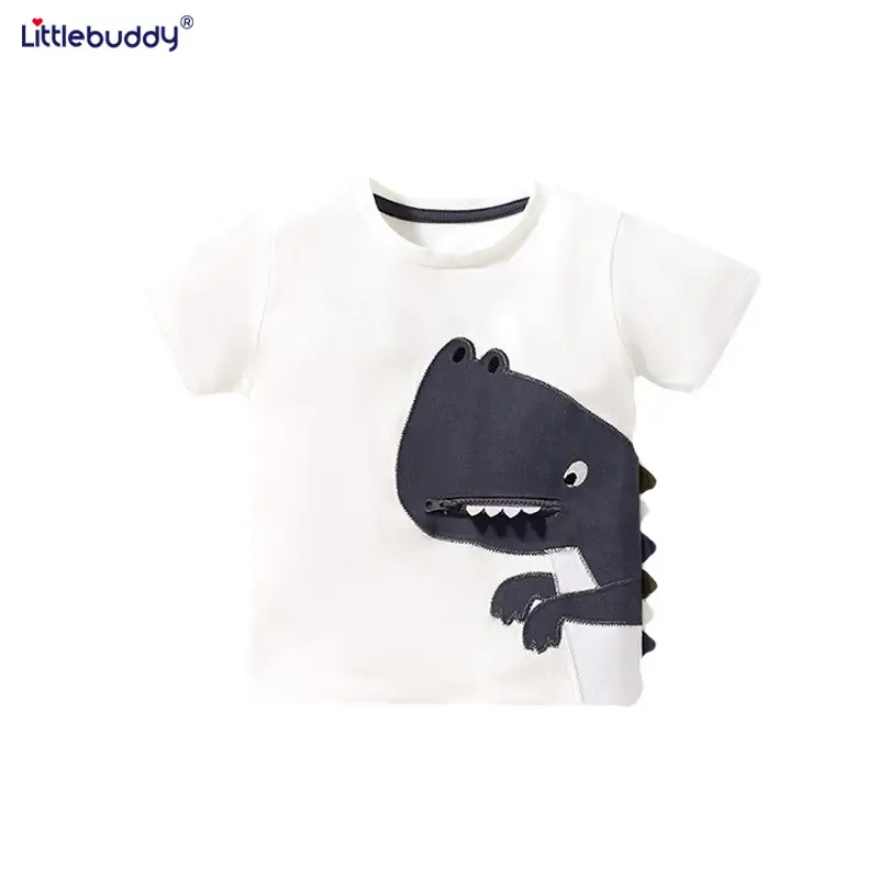 Littlebuddy Boys Cotton Dinosaur T-Shirt Shorts Set - Image 5
