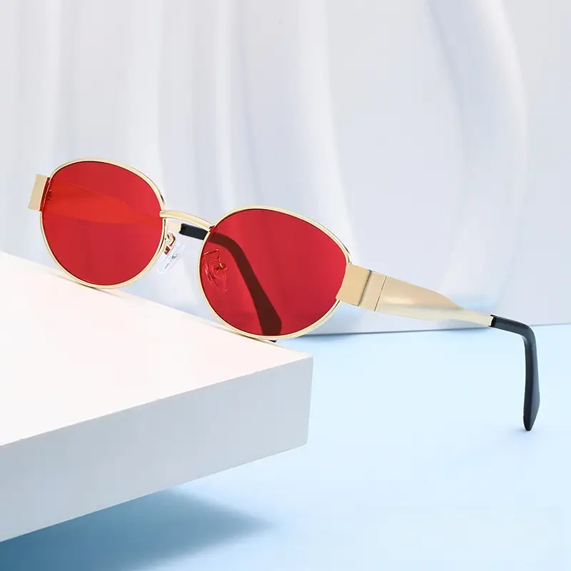 Women's Red Oval Sunglasses 2026 New Model - Image 10