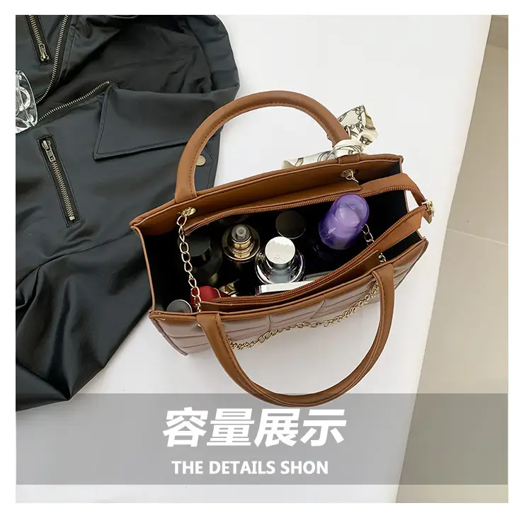 Elegant Scarf Bag Black Rhombic Shoulder Crossbody — feature 7