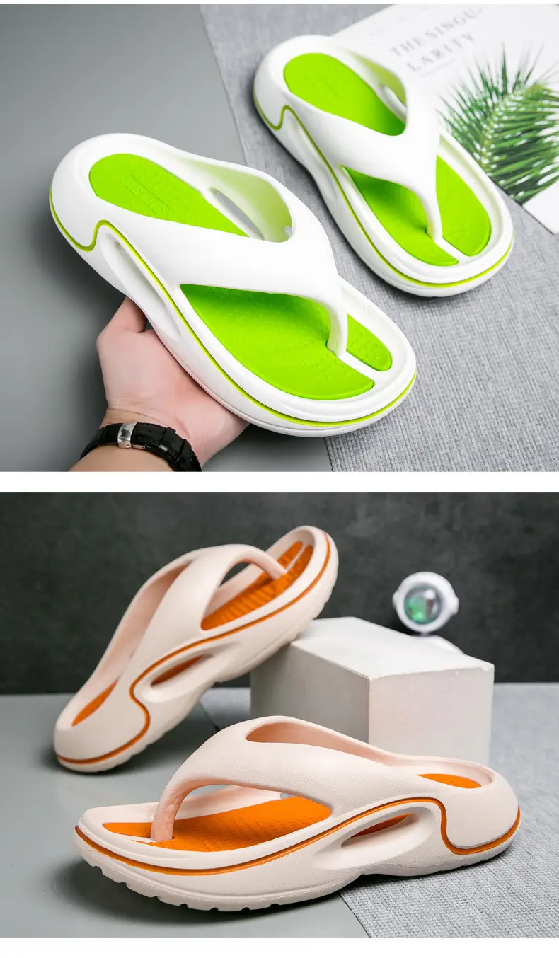 2024 Summer Large Size Flip-Flops Men's Green EVA — feature 12