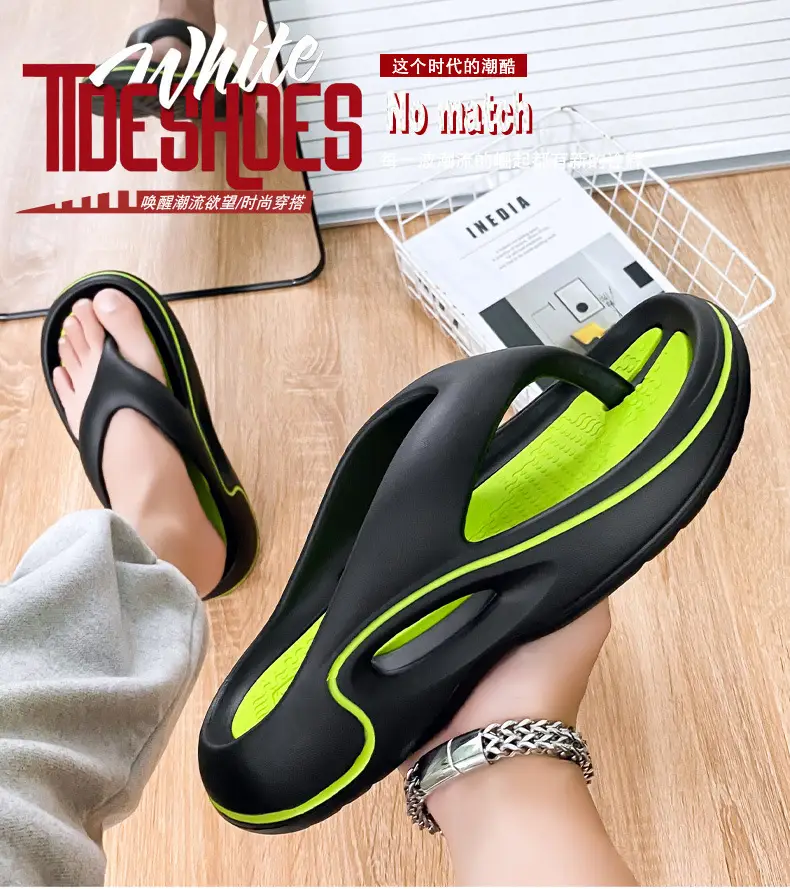 2024 Summer Large Size Flip-Flops Men's Green EVA — feature 2