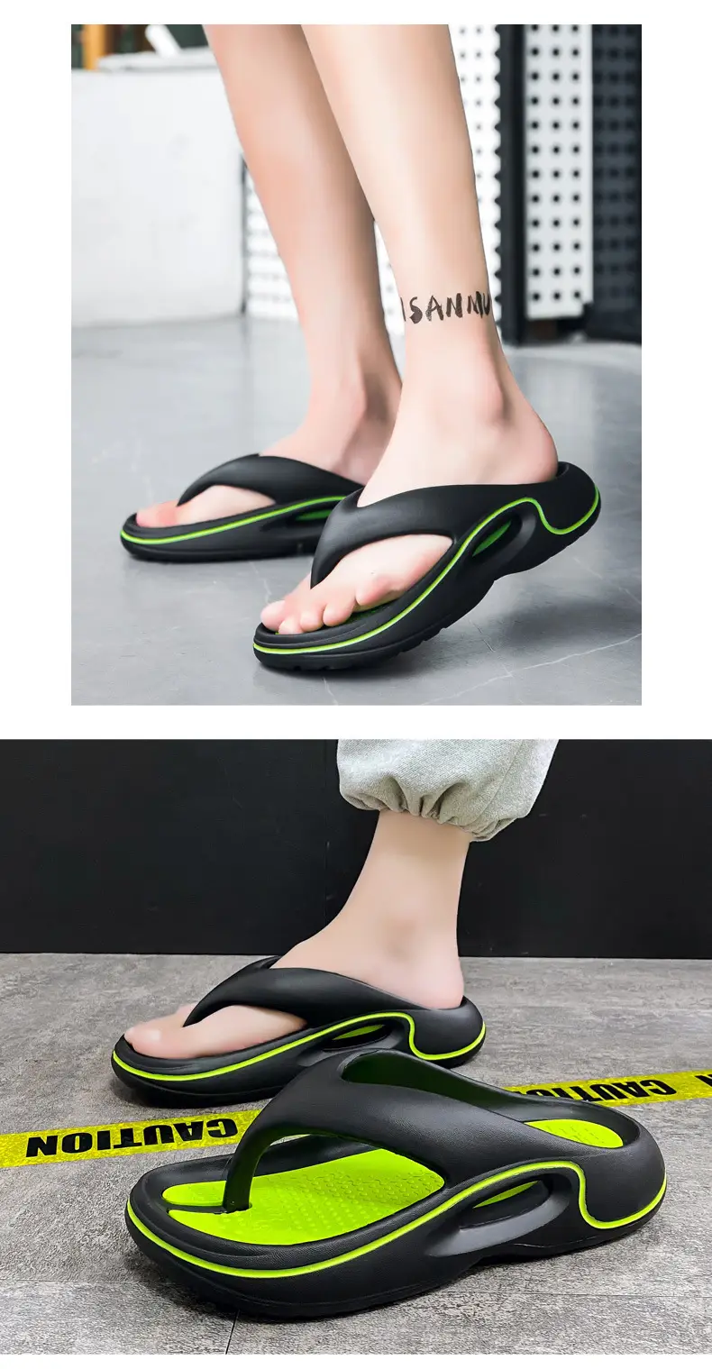 2024 Summer Large Size Flip-Flops Men's Green EVA — feature 5
