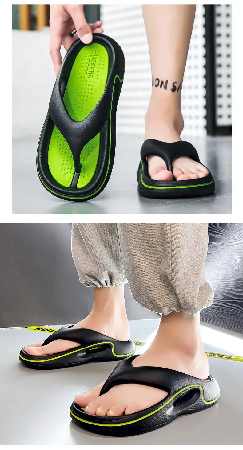 2024 Summer Large Size Flip-Flops Men's Green EVA — feature 6