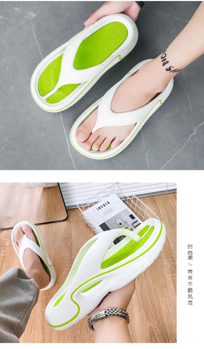2024 Summer Large Size Flip-Flops Men's Green EVA — feature 7