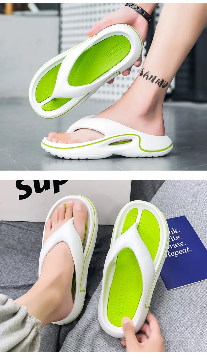 2024 Summer Large Size Flip-Flops Men's Green EVA — feature 8