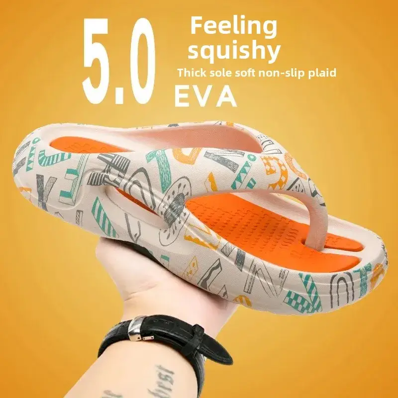 2024 Summer Large Size Flip-Flops Men's Green EVA