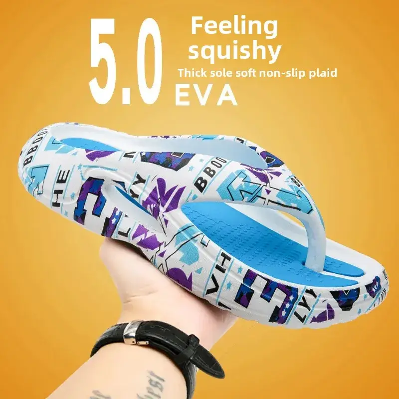 2024 Summer Large Size Flip-Flops Men's Green EVA