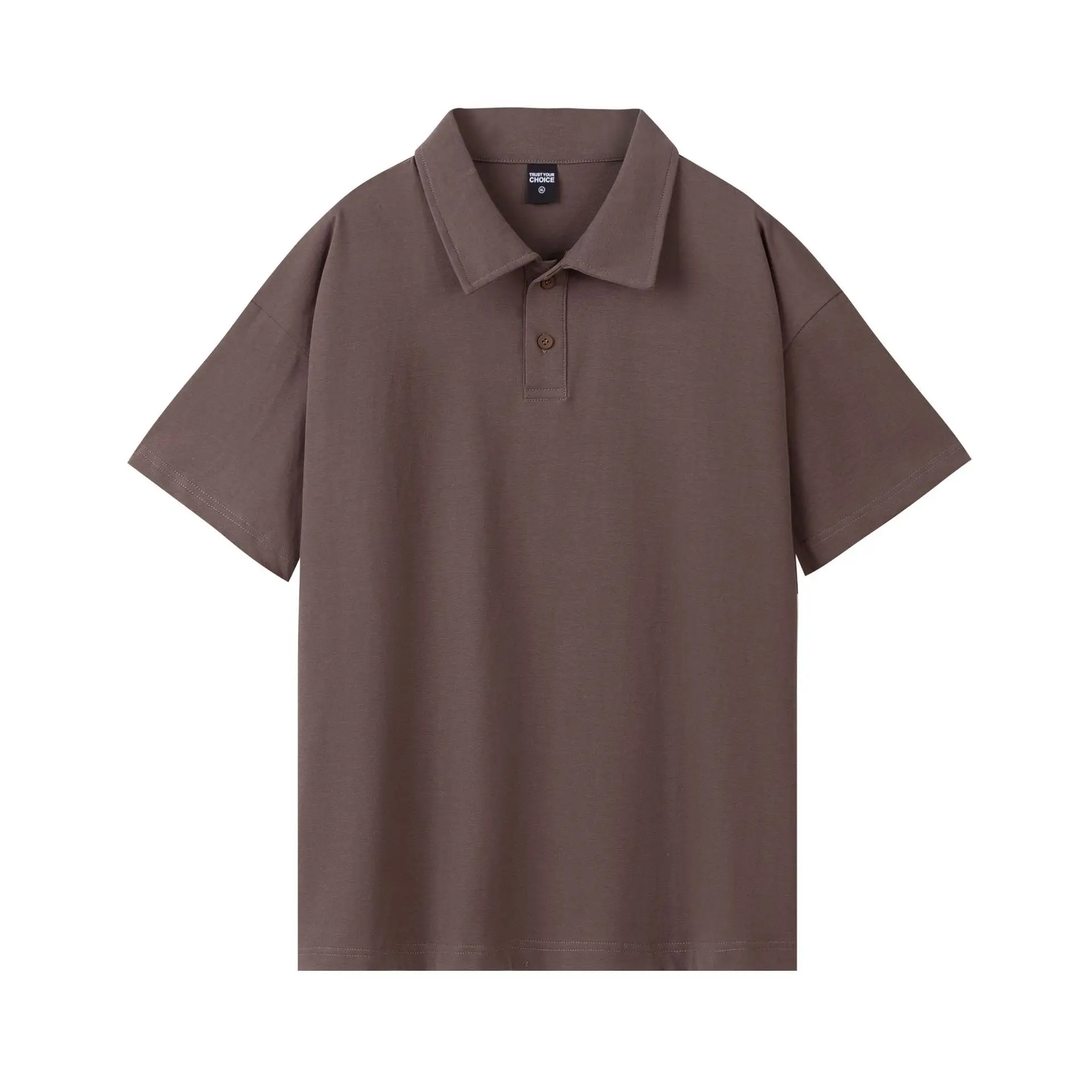Men Cotton Polo Shirt Light Beige 32 Count Double Yarn - Image 11