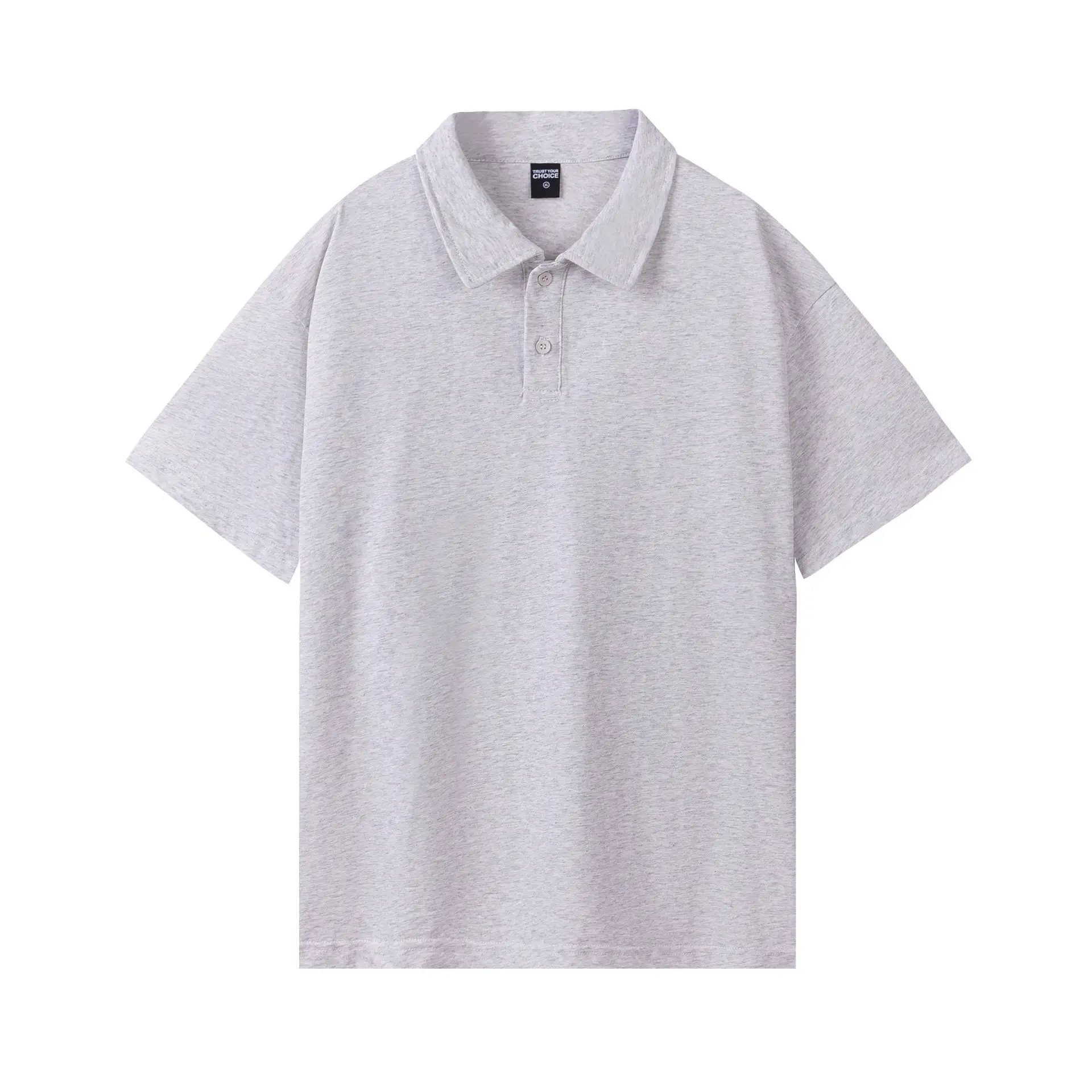 Men Cotton Polo Shirt Light Beige 32 Count Double Yarn - Image 2