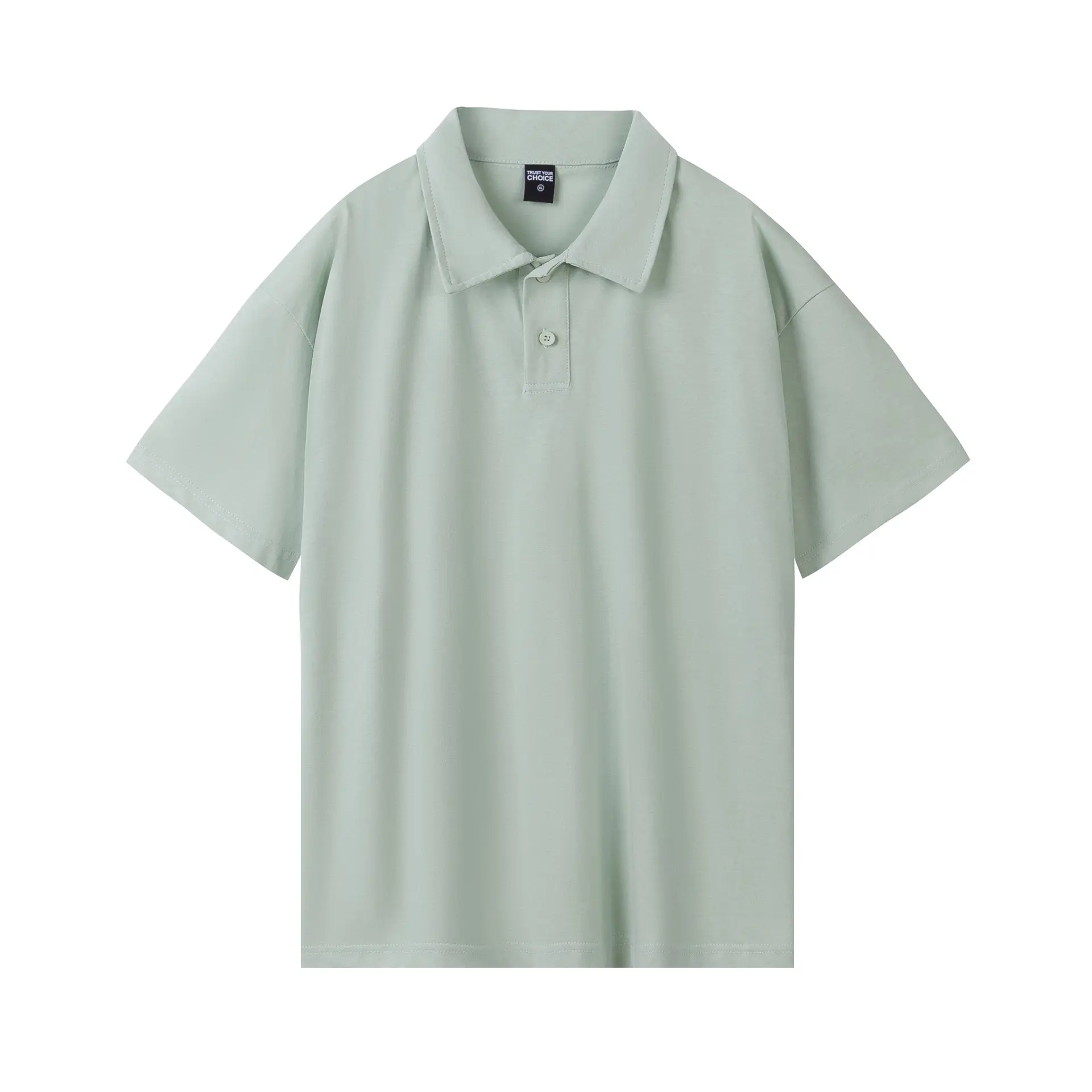 Men Cotton Polo Shirt Light Beige 32 Count Double Yarn - Image 5