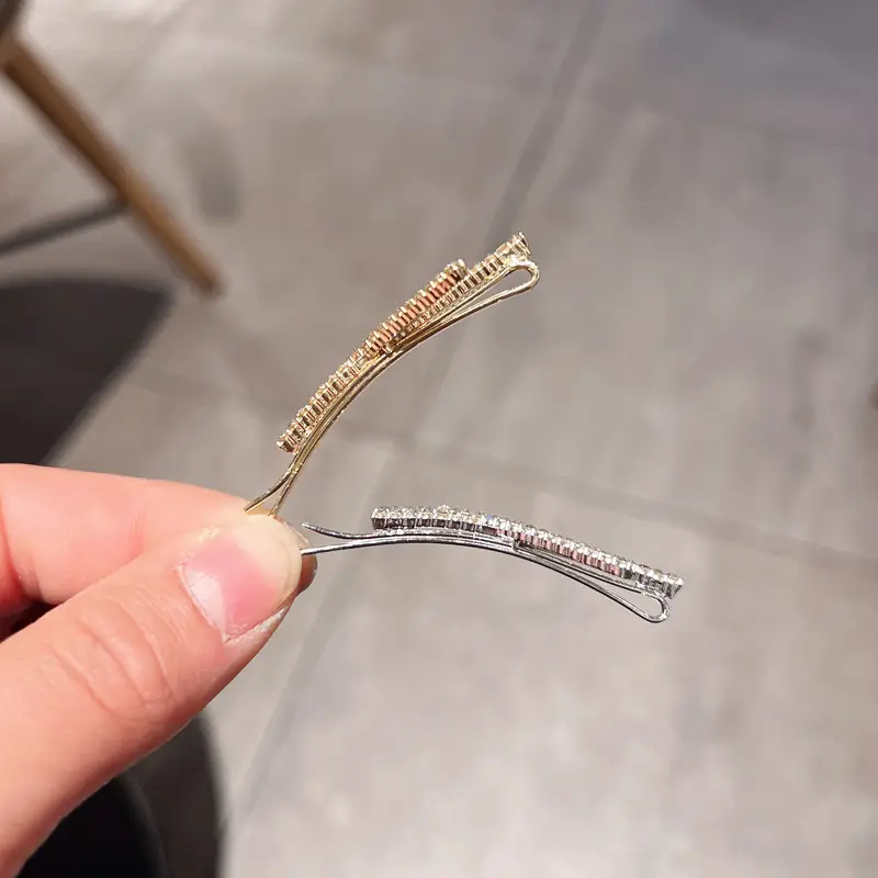 Simple X-Shaped Rhinestone Hair Clips for Girls - Image 10