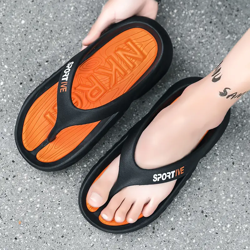 2024 Summer Large Size 46 Slippers Men's Sandals Stopped Feeling EVA Beach Sandals Flip-Flops Flip-Flops - Image 5