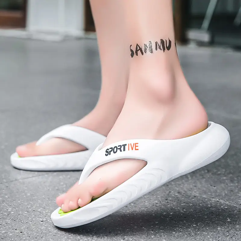 2024 Summer Large Size 46 Slippers Men's Sandals Stopped Feeling EVA Beach Sandals Flip-Flops Flip-Flops - Image 7