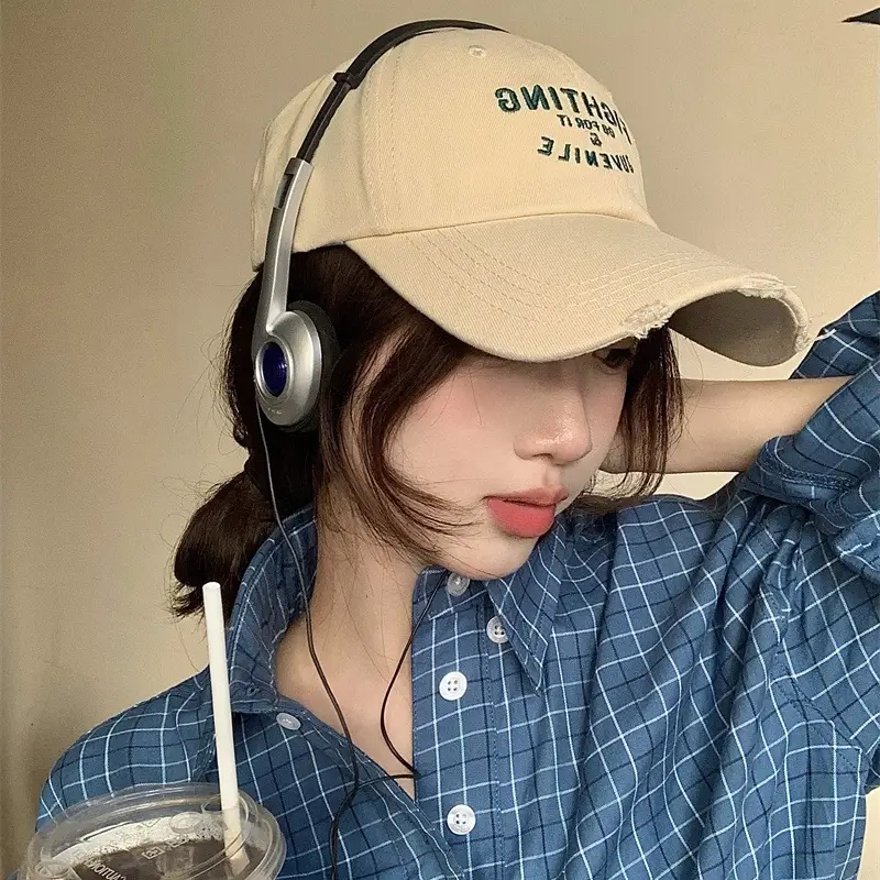 Women Black "FIGHTING" Cap with Embroidery - Image 8
