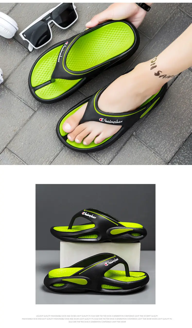 2024 Men's Green EVA Flip-Flops Beach Sandals — feature 8