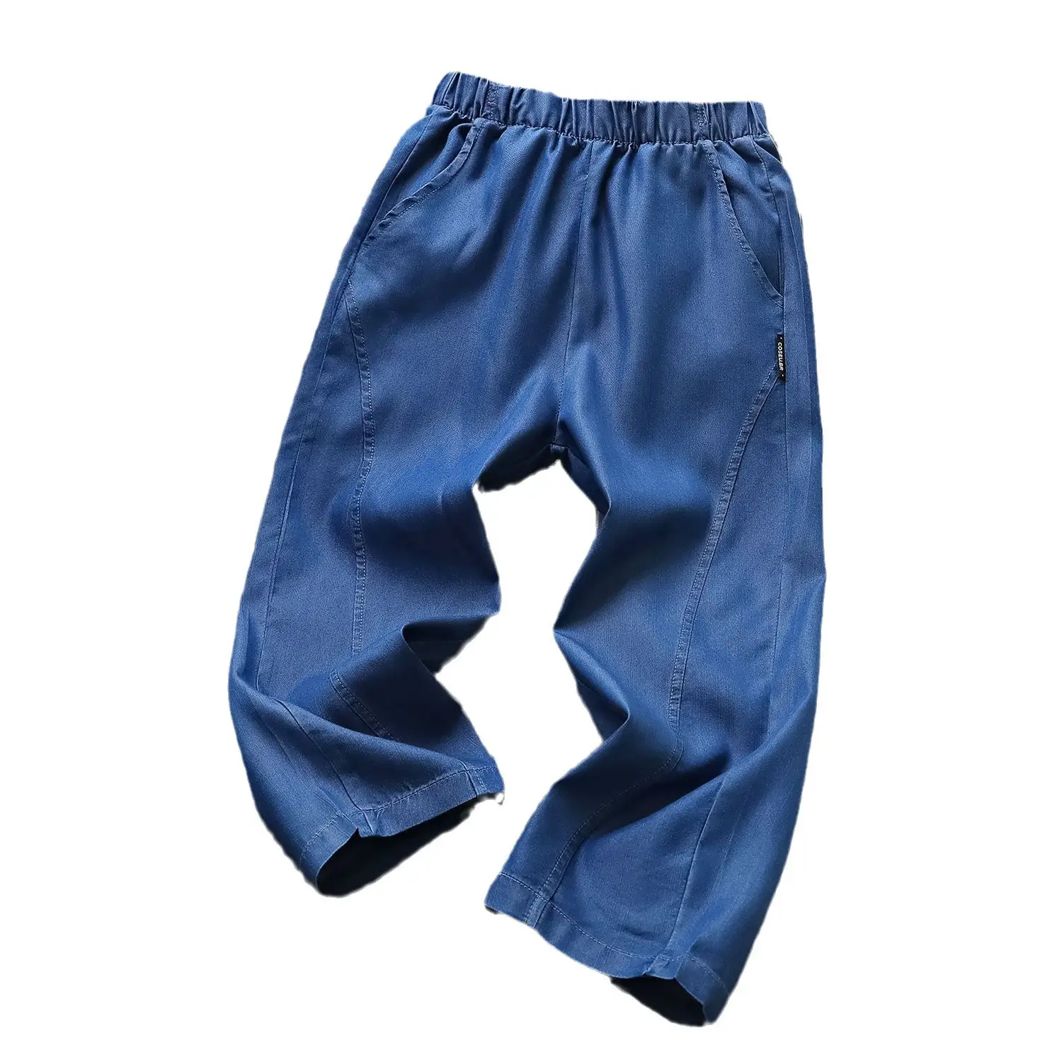 2024 Summer Tencel Pants Blue Flat Cut Cooling - Image 7