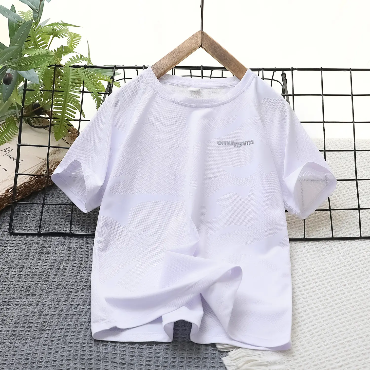 Children's Blue Mesh T-Shirt Quick Dry - Image 6