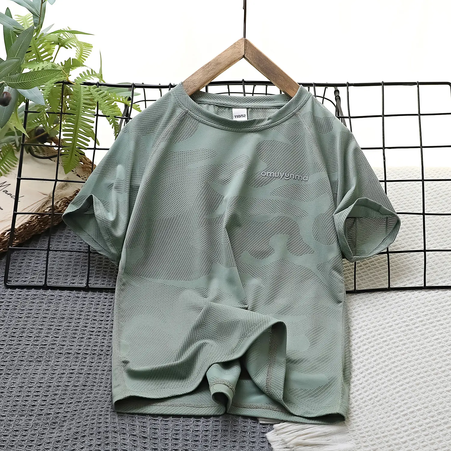 Children's Blue Mesh T-Shirt Quick Dry - Image 7