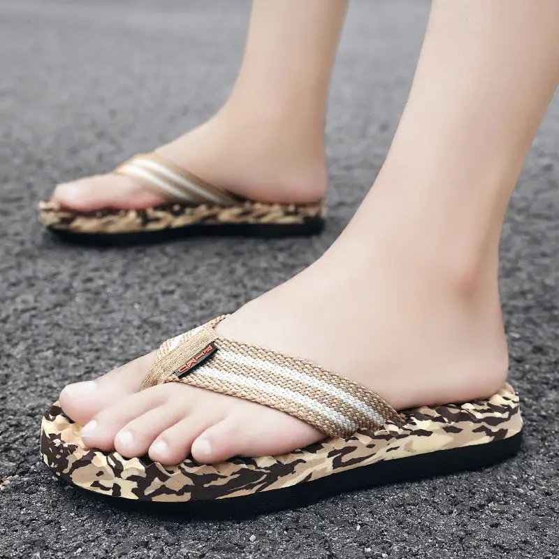 2024 Summer Vietnamese Slippers Men's Flip-Flops Shit Feeling Exterior Wear Camouflage Large Size Thick Bottom Outdoor Beach Sandals - Image 16