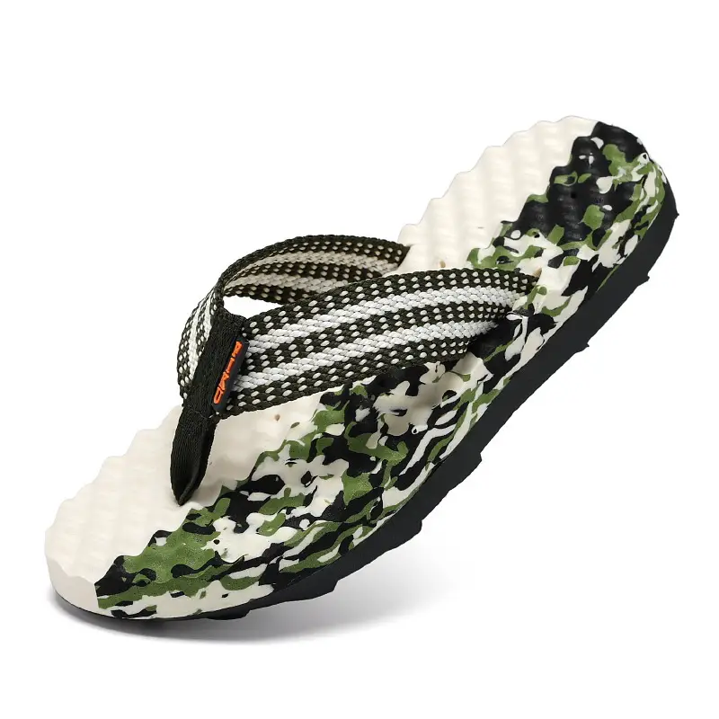 2024 Summer Vietnamese Slippers Men's Flip-Flops Shit Feeling Exterior Wear Camouflage Large Size Thick Bottom Outdoor Beach Sandals - Image 6