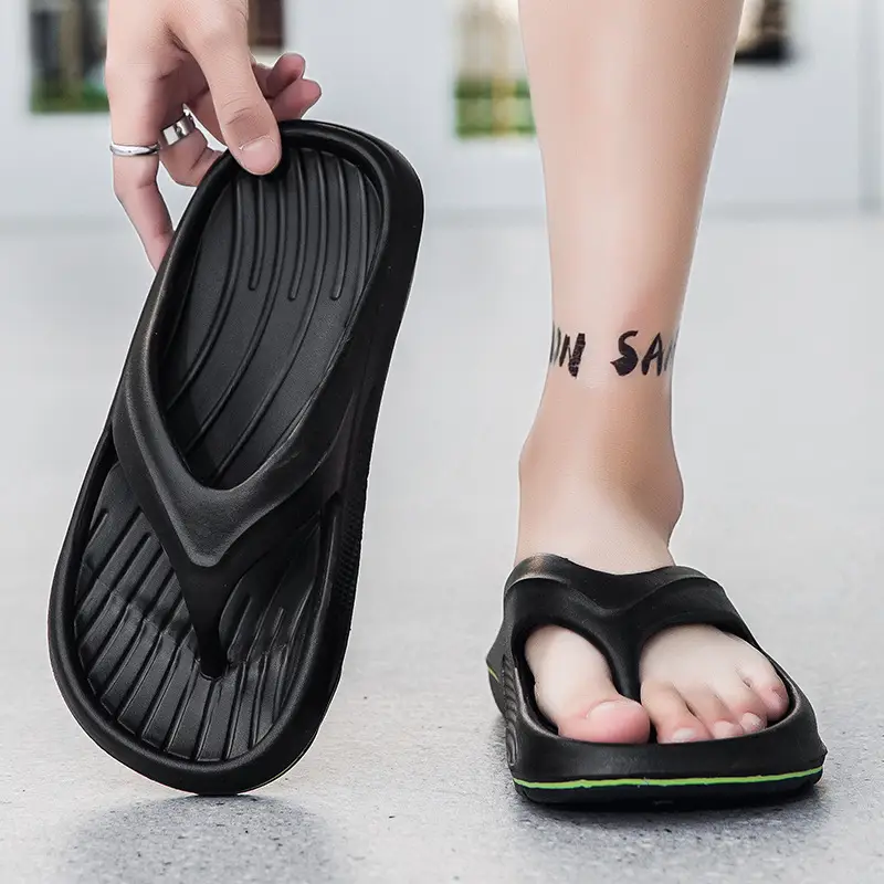 Men's 2024 EVA Beach Flip Flops with Green Sole