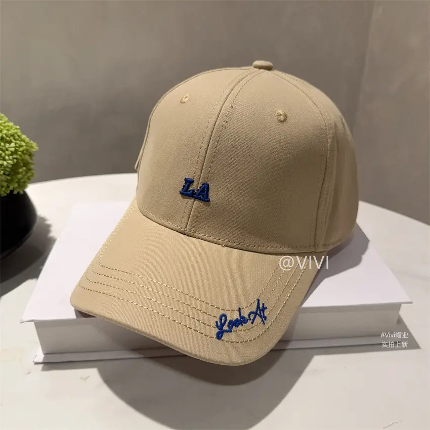 Maroon Embroidered Baseball Cap for Men Women Wide Brim Sun Hat - Image 2