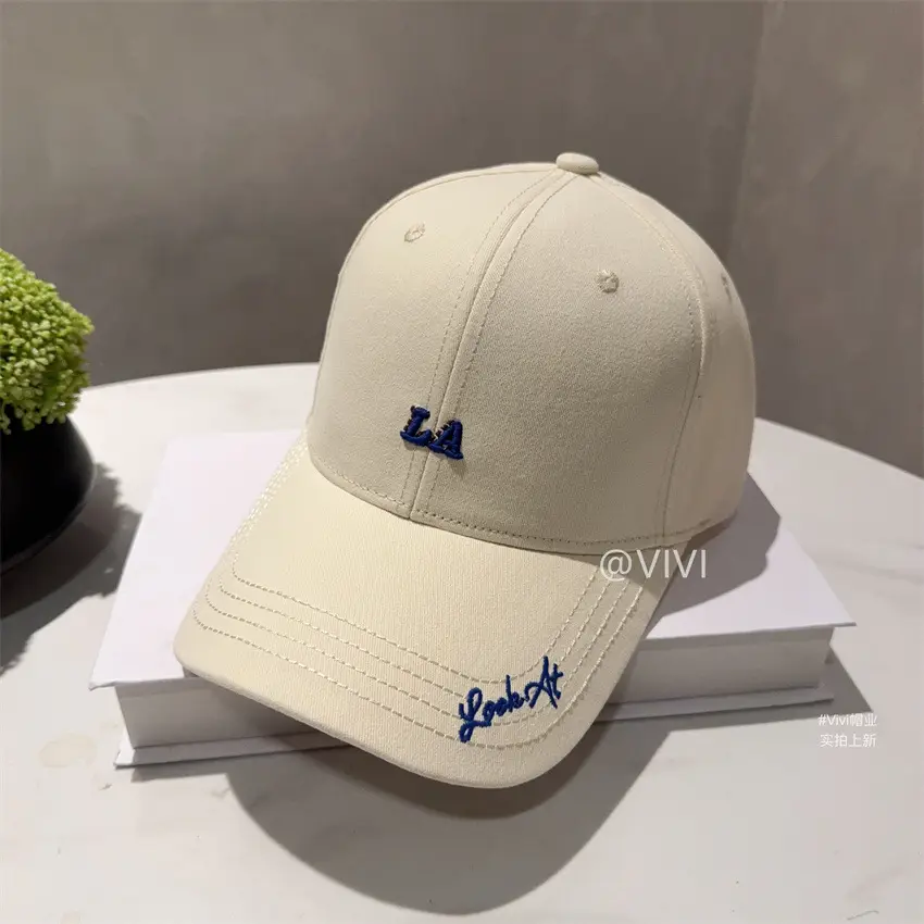 Maroon Embroidered Baseball Cap for Men Women Wide Brim Sun Hat - Image 3