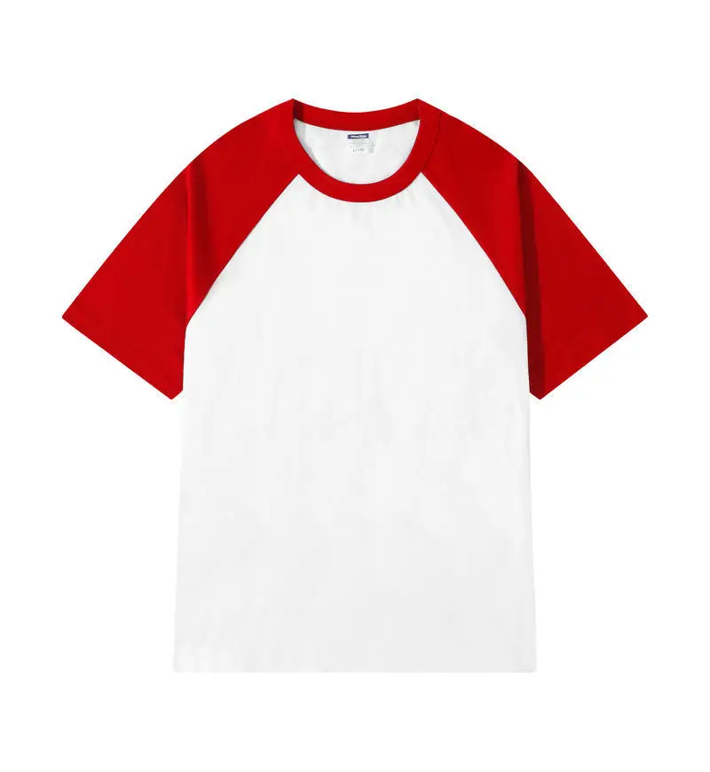 Pure Cotton Raglan Sleeve T-Shirt White Black