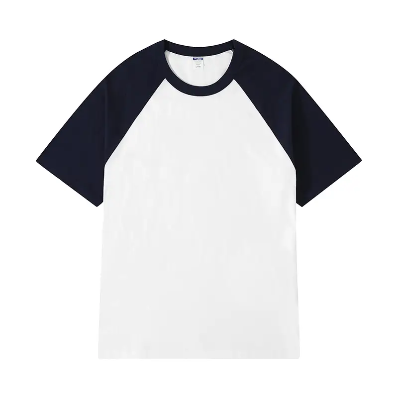 Pure Cotton Raglan Sleeve T-Shirt White Black