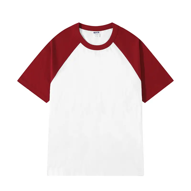 Pure Cotton Raglan Sleeve T-Shirt White Black