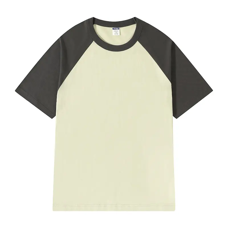 Pure Cotton Raglan Sleeve T-Shirt White Black