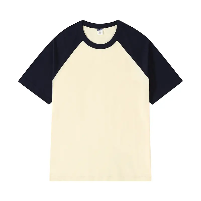 Pure Cotton Raglan Sleeve T-Shirt White Black