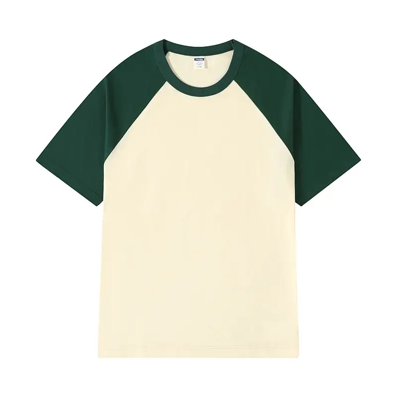 Pure Cotton Raglan Sleeve T-Shirt White Black