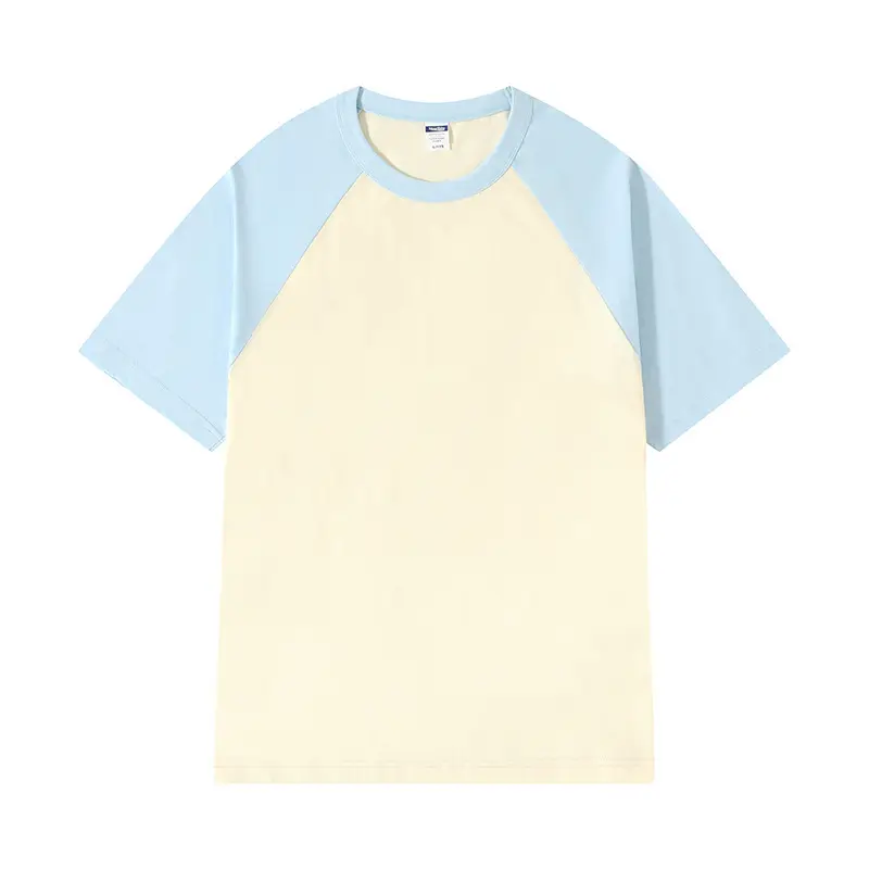 Pure Cotton Raglan Sleeve T-Shirt White Black