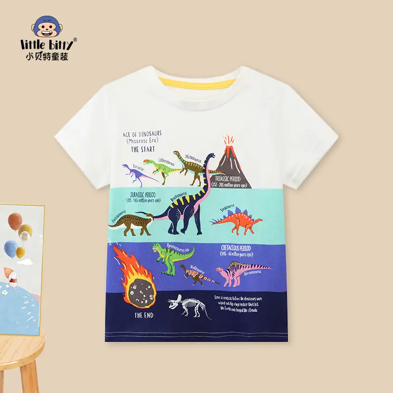 Factory Customized Boys T-Shirt 2025 Printed Cotton Summer