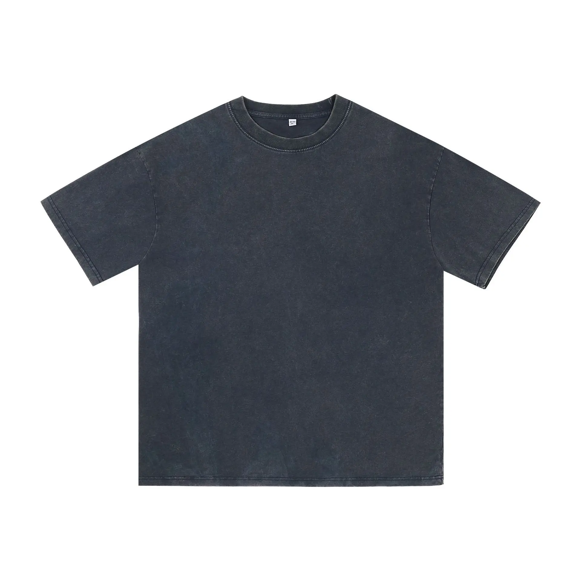 Heavy Duty Pure Cotton Men's T-Shirt Black Short Sleeve